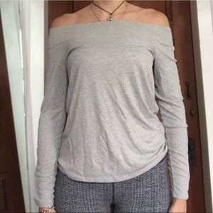 Splendid off the shoulder gray top